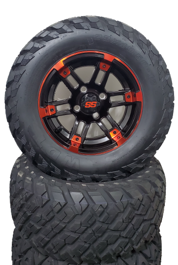 12'' Davy red & black with Willy tire