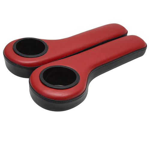 ARM REST WITH CUP HOLDER SET, RED & BLACK
